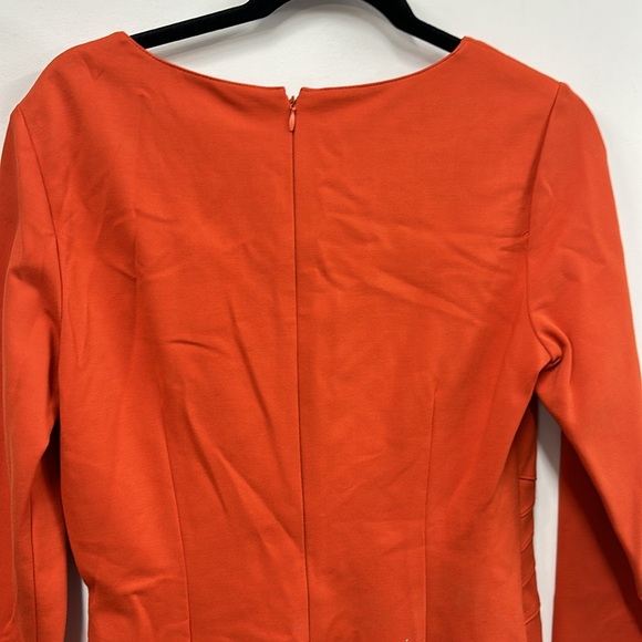 NEW Antonio Melani Women's Orange Bodycon Stretch Long Sleeves Dress 8 - Picture 8 of 8